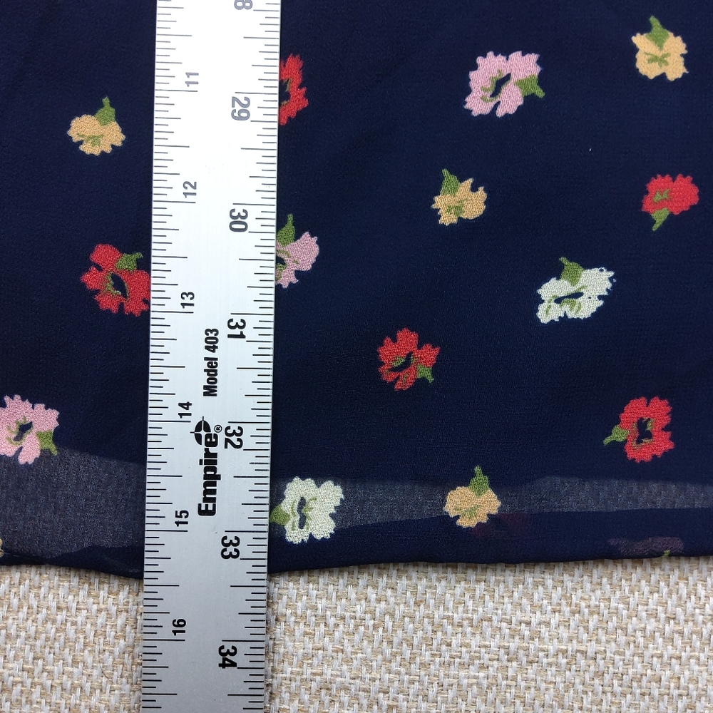 Madewell Ruffle Strap‎ Wrap Confetti Floral Dress/Blue/Multi Color Print/Size 2 - Picture 7 of 8